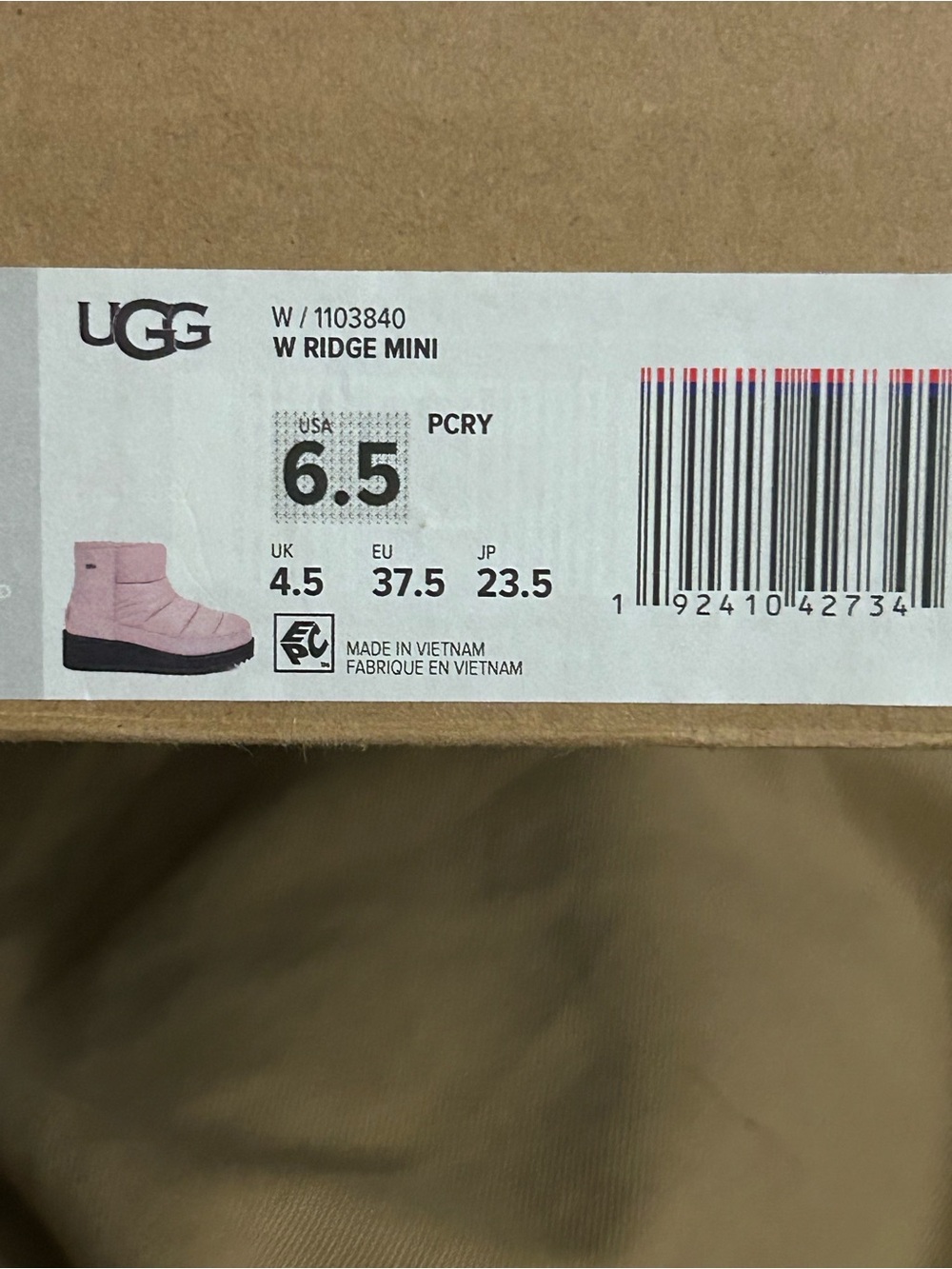 UGG W Ridge Mini Pink Ankle Boot